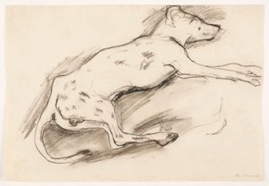 Hund med sorte pletter af Max Beckmann