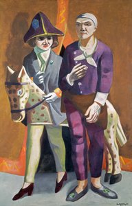Dobbeltportræt, karneval (Max Beckmann og Quappi) af Max Beckmann