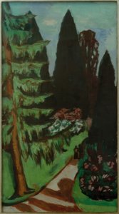 Eyckenstein-Zypressen af Max Beckmann