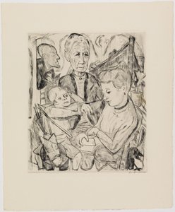 Familiescene (familien Beckmann) af Max Beckmann