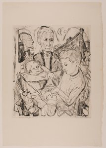 Family Scene (Beckmann Family), plade 2 fra porteføljen "Faces" af Max Beckmann