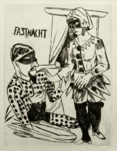fastelavn af Max Beckmann
