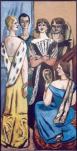Stort billede af kvinder (fem kvinder) af Max Beckmann