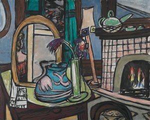 Stort stilleben med duer af Max Beckmann