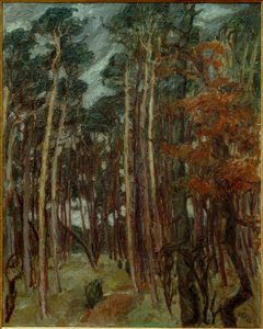 Hermsdorfer Wald på en grå dag af Max Beckmann