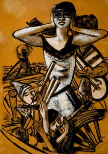 Karneval i Napoli af Max Beckmann
