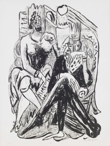 Konge og demagog, plade 8 fra porteføljen "Dag og drøm" af Max Beckmann