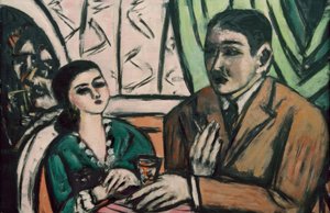 Kunstnercafé af Max Beckmann