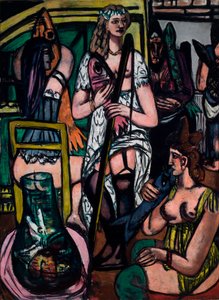 Stort billede af kvinder. Fiskerkvinder af Max Beckmann