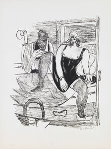 Morgen, tallerken 11 fra porteføljen "Dag og drøm" af Max Beckmann