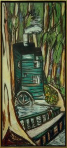 Mølle i Eucalyptus-skoven (Mills College) af Max Beckmann