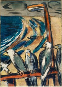 Måger i stormen af Max Beckmann