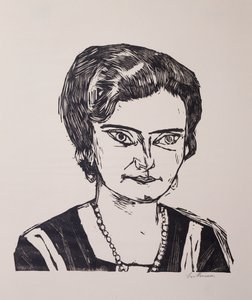 Portræt af fru HM (Naila) af Max Beckmann