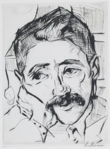 Portræt af Walter Carl af Max Beckmann