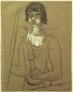 Quappi med stearinlys af Max Beckmann