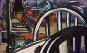 Skibsværft. Jernbro af Max Beckmann