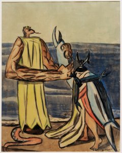 Snake King og Stag Beetle Bride af Max Beckmann