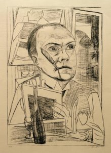 Selv på hotellet af Max Beckmann