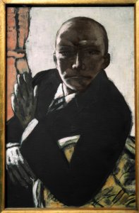 Selvportræt i sort af Max Beckmann