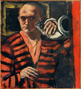 Selvportræt med horn af Max Beckmann