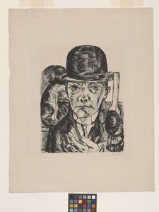 Selvportræt i bowlerhat af Max Beckmann
