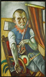 Selvportræt som klovn (maleri på lærred) af Max Beckmann