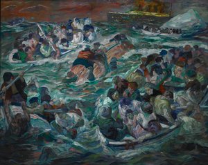 Titanics forlis af Max Beckmann