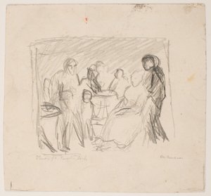 Skitse til Zech Family af Max Beckmann