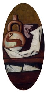 Stilleben med mexicansk figur af Max Beckmann