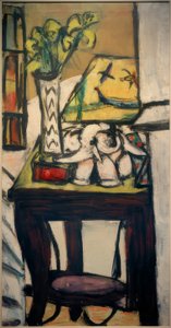 Stilleben med natlampe af Max Beckmann