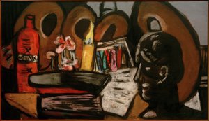 Stilleben med paller af Max Beckmann