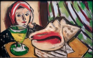 Stilleben med en stor muslingeskal af Max Beckmann