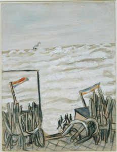 Strand ved højvande af Max Beckmann