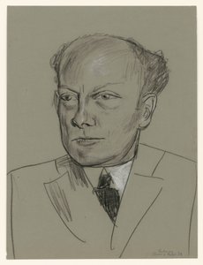 Undersøgelse af portrættet af Gottlieb Friedrich Reber (hoved) af Max Beckmann