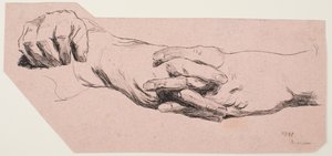 Studie af hænder af Max Beckmann