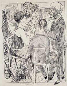 The Disappointed I, af Max Beckmann (1884-1950), litografi. Tyskland, det 20. århundrede. af Max Beckmann