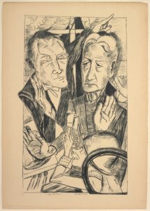Familien, tallerken elleve fra Die Hölle af Max Beckmann