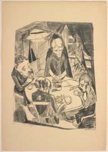 Hungeren, plade fem fra Die Hölle af Max Beckmann