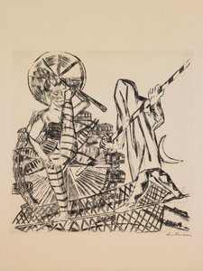 The Tightrope Walkers, plade 8 fra porteføljen "Annual Fair" af Max Beckmann