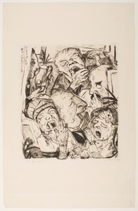 The Yawners, plade 7 fra porteføljen "Faces" af Max Beckmann