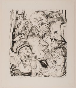 The Yawners, plade 7 fra porteføljen "Faces" af Max Beckmann