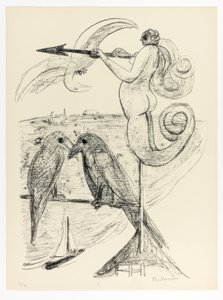 Weather-Vane, tallerken to fra Day and Dream af Max Beckmann