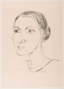 Kvinde med halskæde (fru Parcus) af Max Beckmann