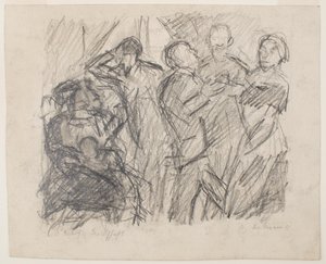 på recto: I [Første] Skitse til Samfundsfest af Max Beckmann