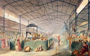 Interiør af Les Halles, 1835
