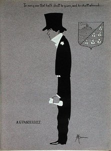 Karikatur af Alfred Gwynne Vanderbilt (1877-1915), fra 