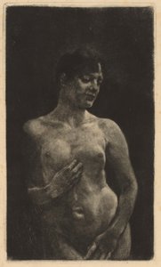 En stående nøgen, 1891. af Max Klinger