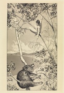 Bjørn og alf (Intermezzi, opus IV, blad 1) af Max Klinger