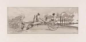 Amor, Døden og hinsides Amor, Tod und Jenseits plade XII fra Intermezzos..., 1881. af Max Klinger