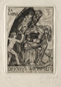 Ex Libris Dr. Kuno Waehmer af Max Klinger